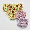 Kit Calcinha Infantil Feminina Estampada Branca, Amarela e Rosa Fernanda Ramos Kids