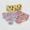 fernandaramoskids com br Kit Calcinha Infantil Feminina Estampada Branca, Amarela e Rosa2