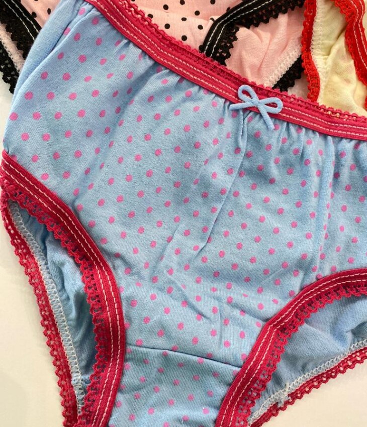 fernandaramoskids com br Kit Calcinha Infantil Feminina Estampada de Bolinhas1