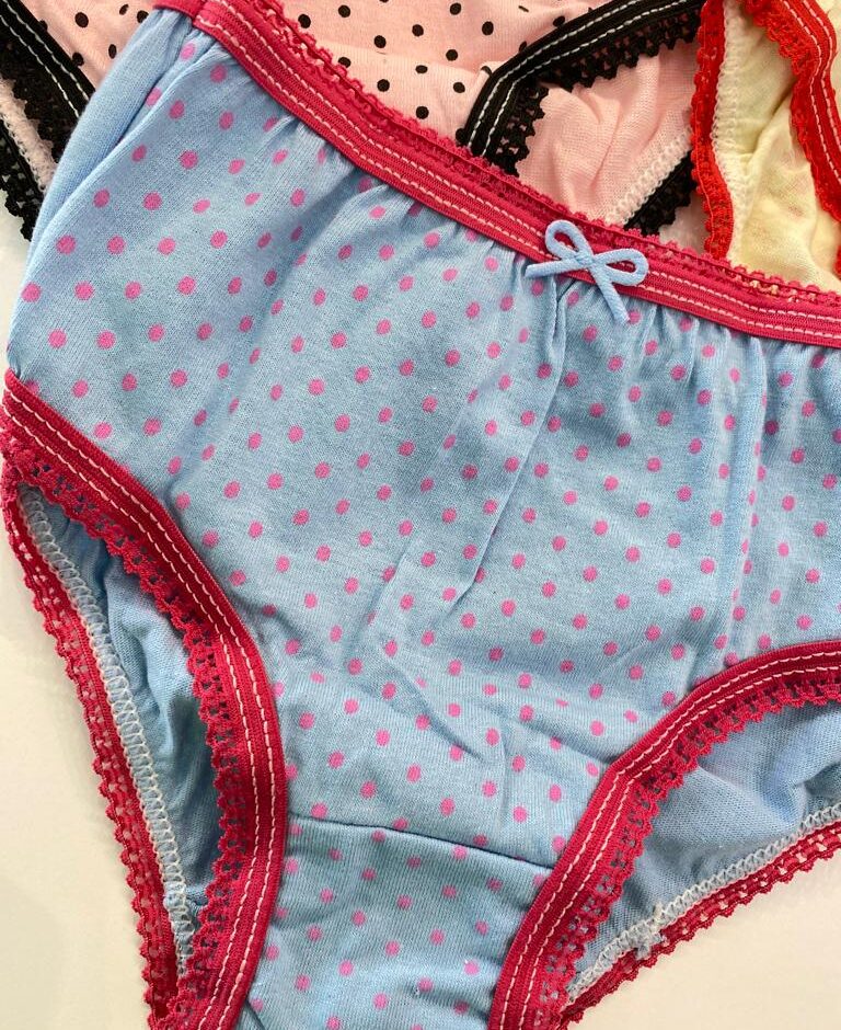 fernandaramoskids com br Kit Calcinha Infantil Feminina Estampada de Bolinhas1
