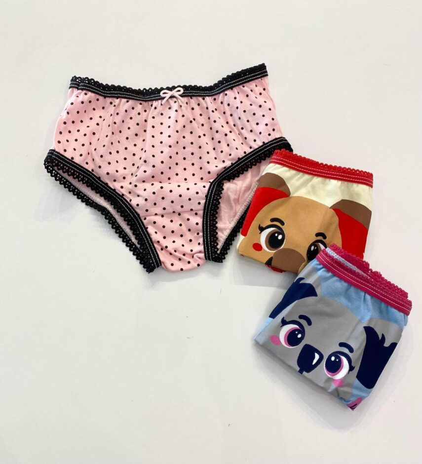 fernandaramoskids com br Kit Calcinha Infantil Feminina Estampada de Bolinhas4