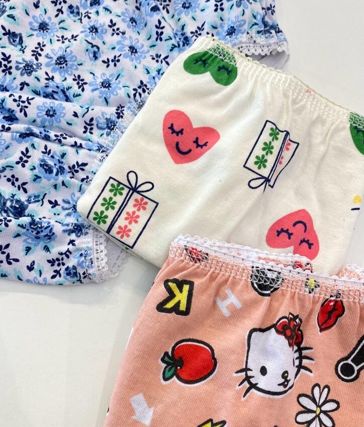 fernandaramoskids com br Kit Calcinha Infantil Feminina Estampada em Algodão1