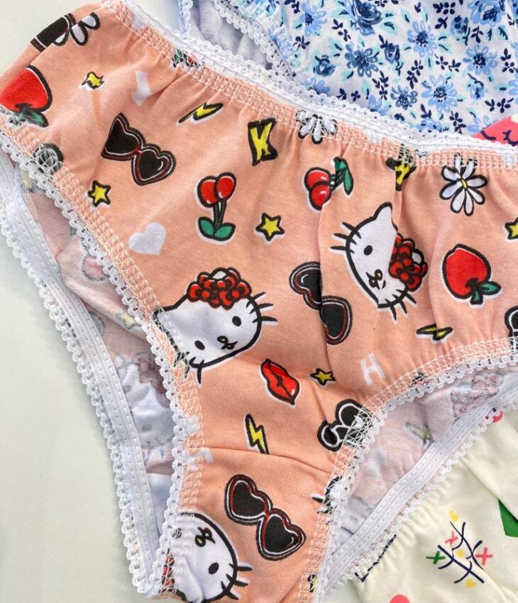 fernandaramoskids com br Kit Calcinha Infantil Feminina Estampada em Algodão4