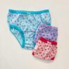 Kit Calcinha Infantil Feminina Estampada Lilás, Azul e Rosa Fernanda Ramos Kids