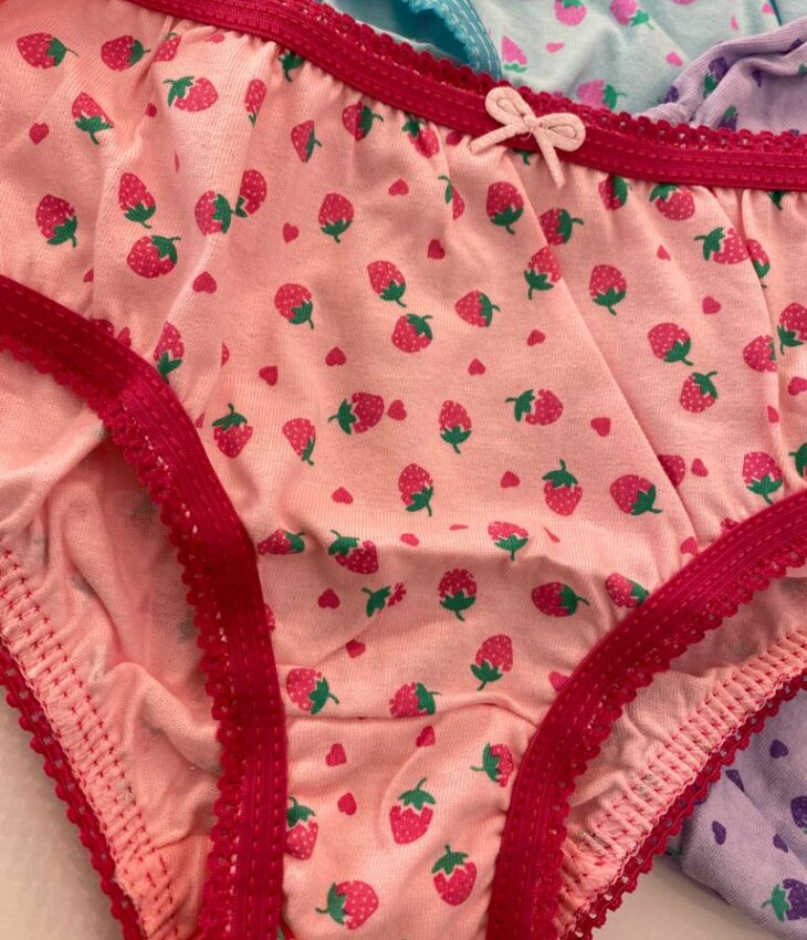 fernandaramoskids com br Kit Calcinha Infantil Feminina Estampada Lilás, Azul e Rosa4