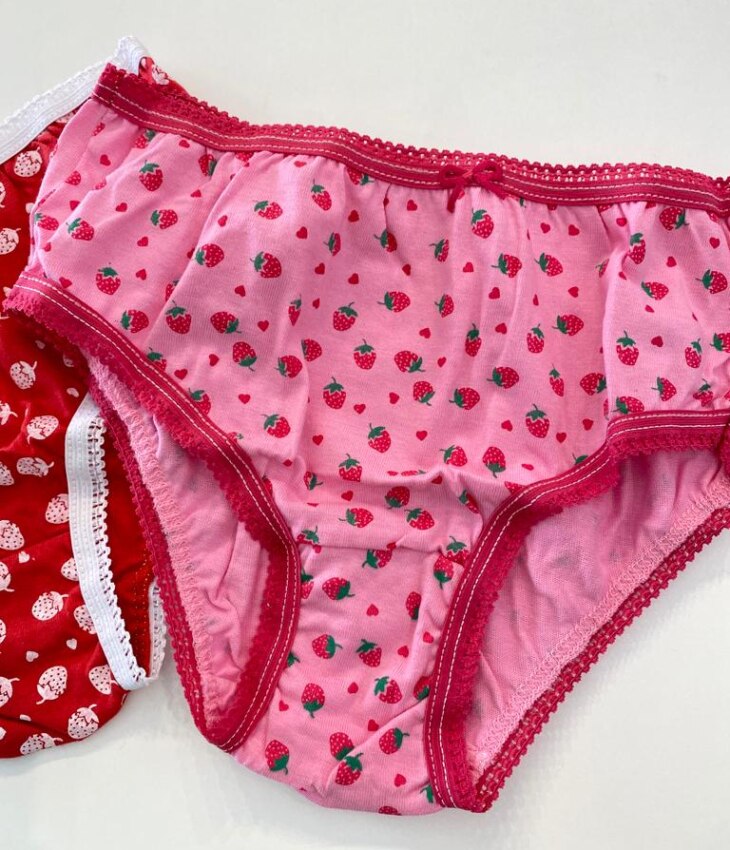 fernandaramoskids com br Kit Calcinha Infantil Feminina Estampada Moranguinhos3