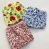 Kit Calcinha Infantil Feminina Estampada Rosa, Amarela e Branca Fernanda Ramos Kids