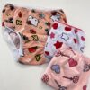 Kit Calcinha Infantil Feminina Estampada Salmão, Branca e Rosa Fernanda Ramos Kids
