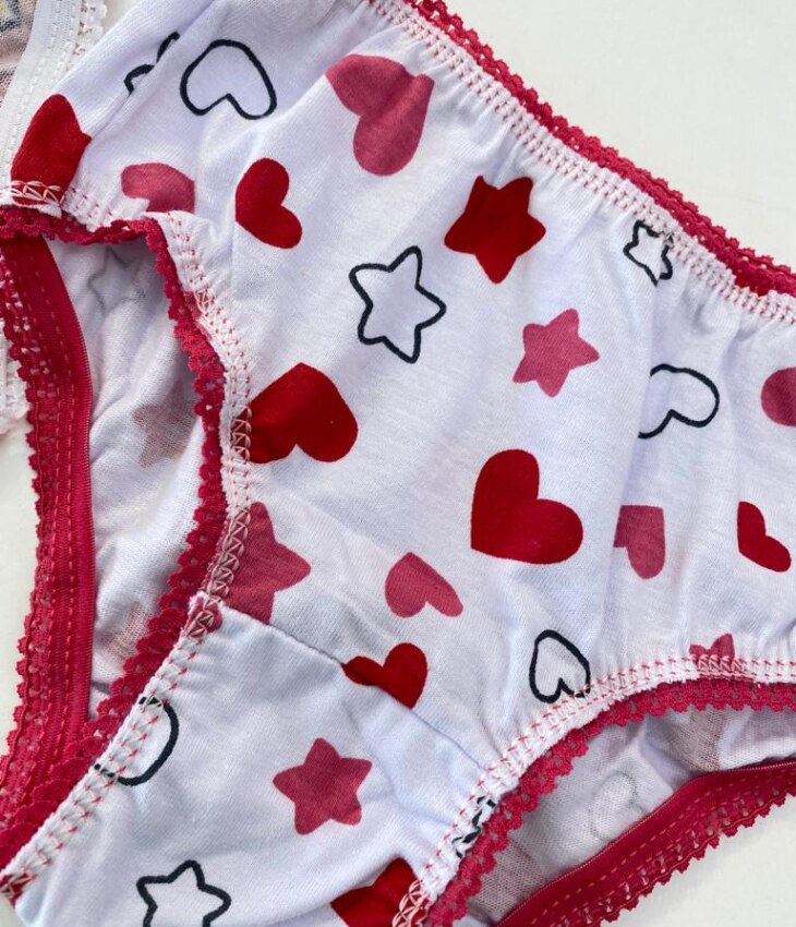 fernandaramoskids com br Kit Calcinha Infantil Feminina Estampada Salmão, Branca e Rosa4