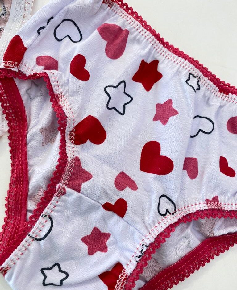 fernandaramoskids com br Kit Calcinha Infantil Feminina Estampada Salmão, Branca e Rosa4
