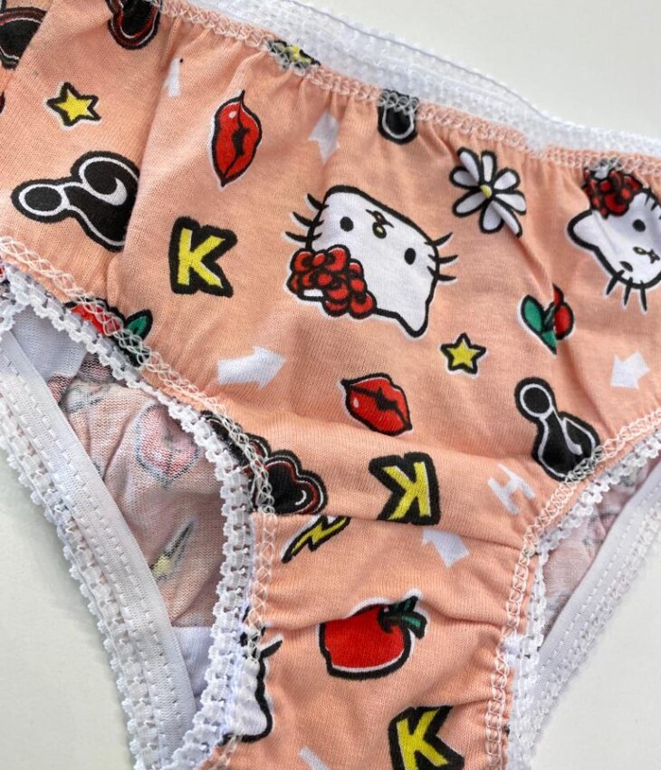 fernandaramoskids com br Kit Calcinha Infantil Feminina Estampada Salmão, Branca e Rosa5