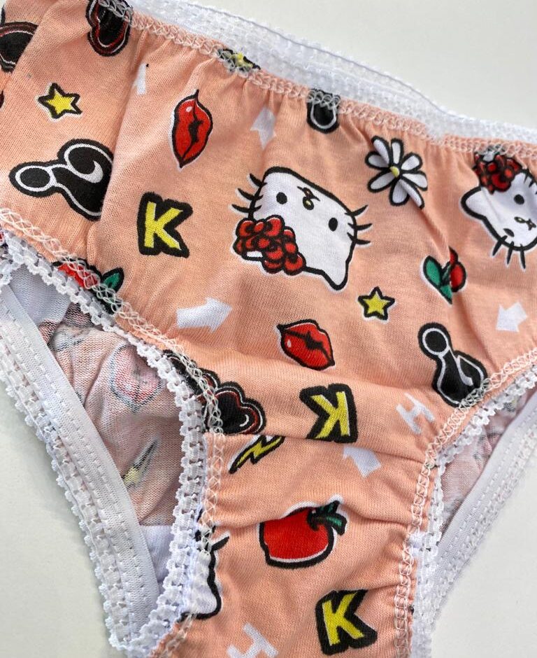 fernandaramoskids com br Kit Calcinha Infantil Feminina Estampada Salmão, Branca e Rosa5