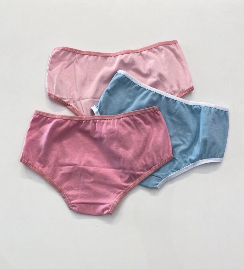 fernandaramoskids com br Kit Calcinha Infantil Feminina Rosa e Azul com Lacinho7
