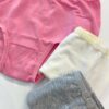 fernandaramoskids com br Kit Calcinha Infantil Feminina Rosa, Off White e Cinza com Lacinho1