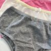 fernandaramoskids com br Kit Calcinha Infantil Feminina Rosa, Off White e Cinza com Lacinho2
