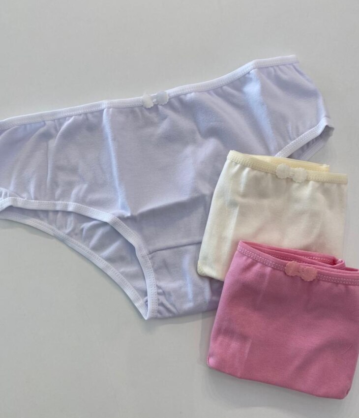fernandaramoskids com br Kit com 3 Calcinhas Infantil Feminina Coloridas1
