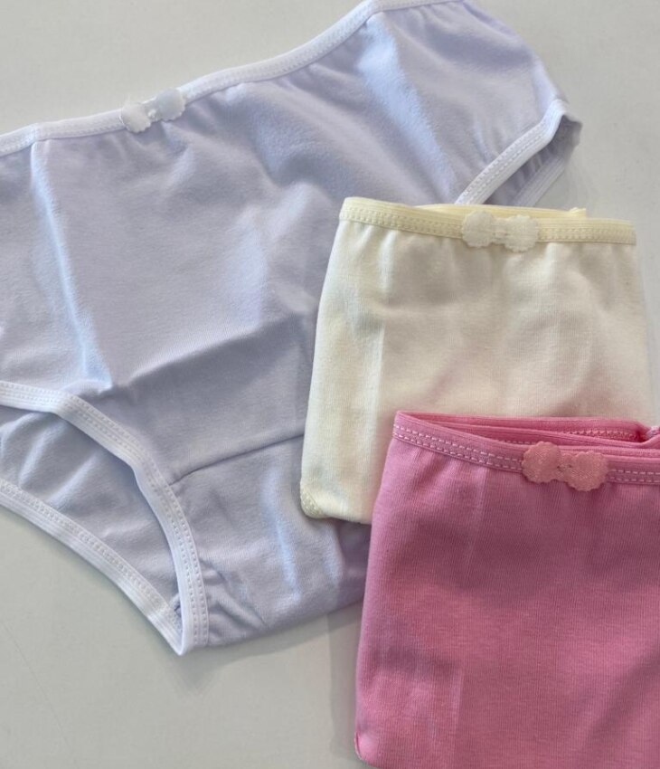 fernandaramoskids com br Kit com 3 Calcinhas Infantil Feminina Coloridas2
