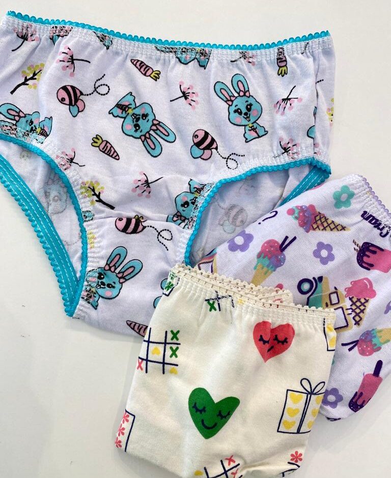 fernandaramoskids com br Kit com 3 Calcinhas Infantil Feminina Estampadas1
