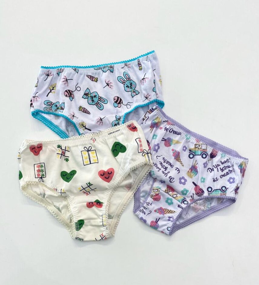fernandaramoskids com br Kit com 3 Calcinhas Infantil Feminina Estampadas3