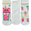 Kit Meia Infantil Feminina Tripack Branca Estampada Fernanda Ramos kids