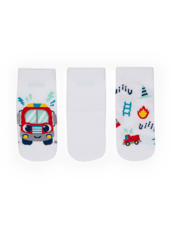 Kit Meia Infantil Masculina Tripack Bombeiro Fernanda Ramos Kids
