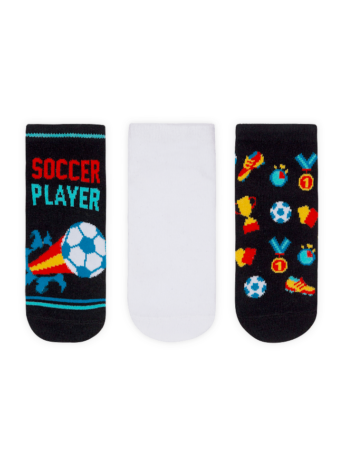 Kit Meia Infantil Masculina Tripack Futebol Fernanda Ramos Kids