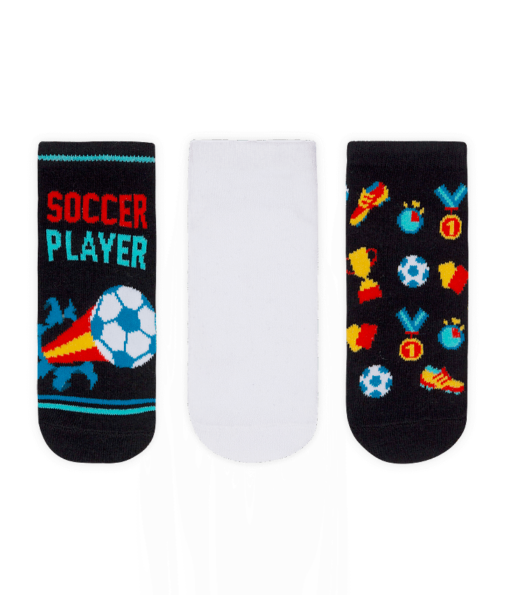 Kit Meia Infantil Masculina Tripack Futebol Fernanda Ramos Kids