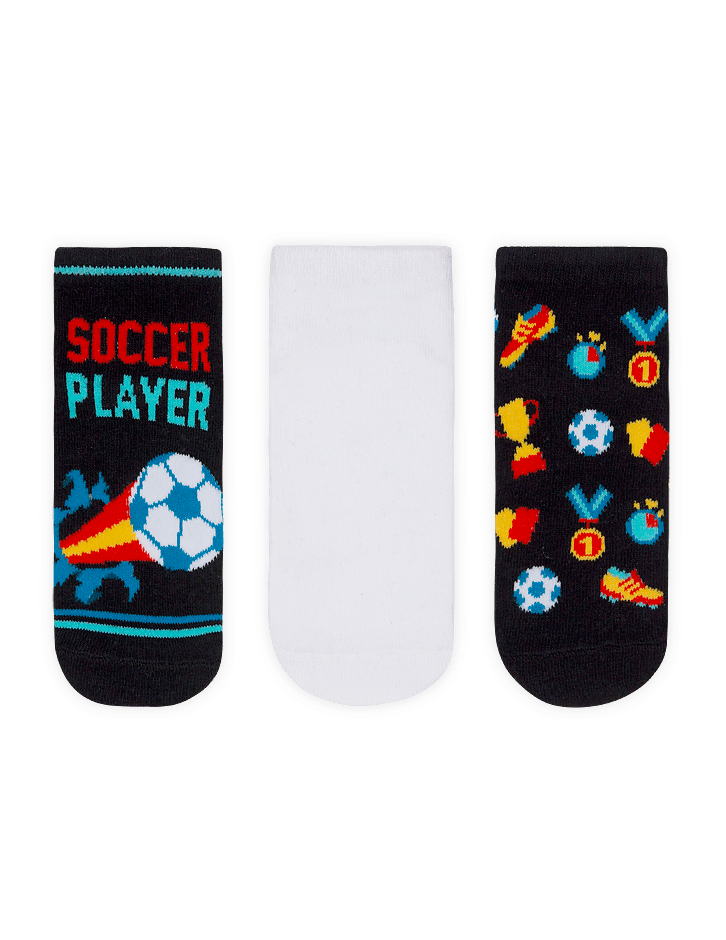 Kit Meia Infantil Masculina Tripack Futebol Fernanda Ramos Kids
