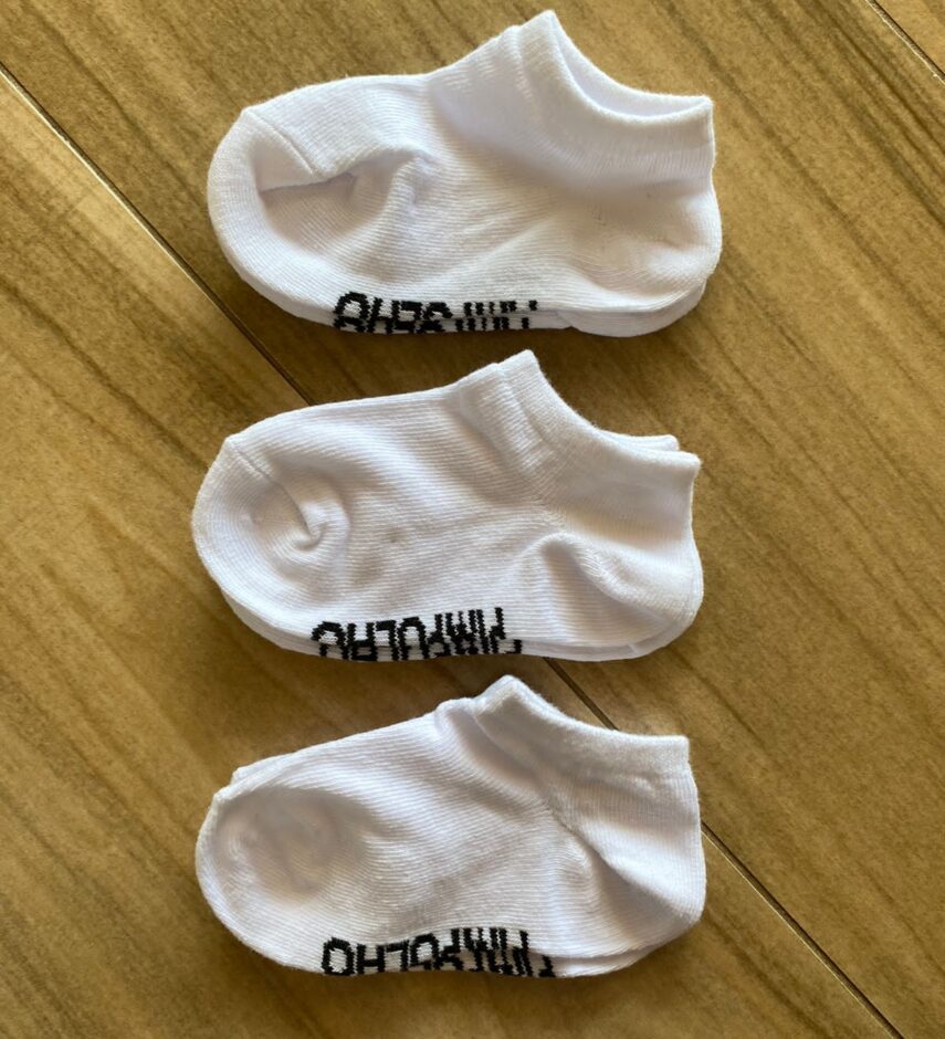 Kit Meia Invisível Masculina Branca Fernanda Ramos Kids