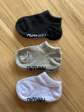 Kit Meia Invisível Masculina Preta, Cinza e Branca Fernanda Ramos Kids