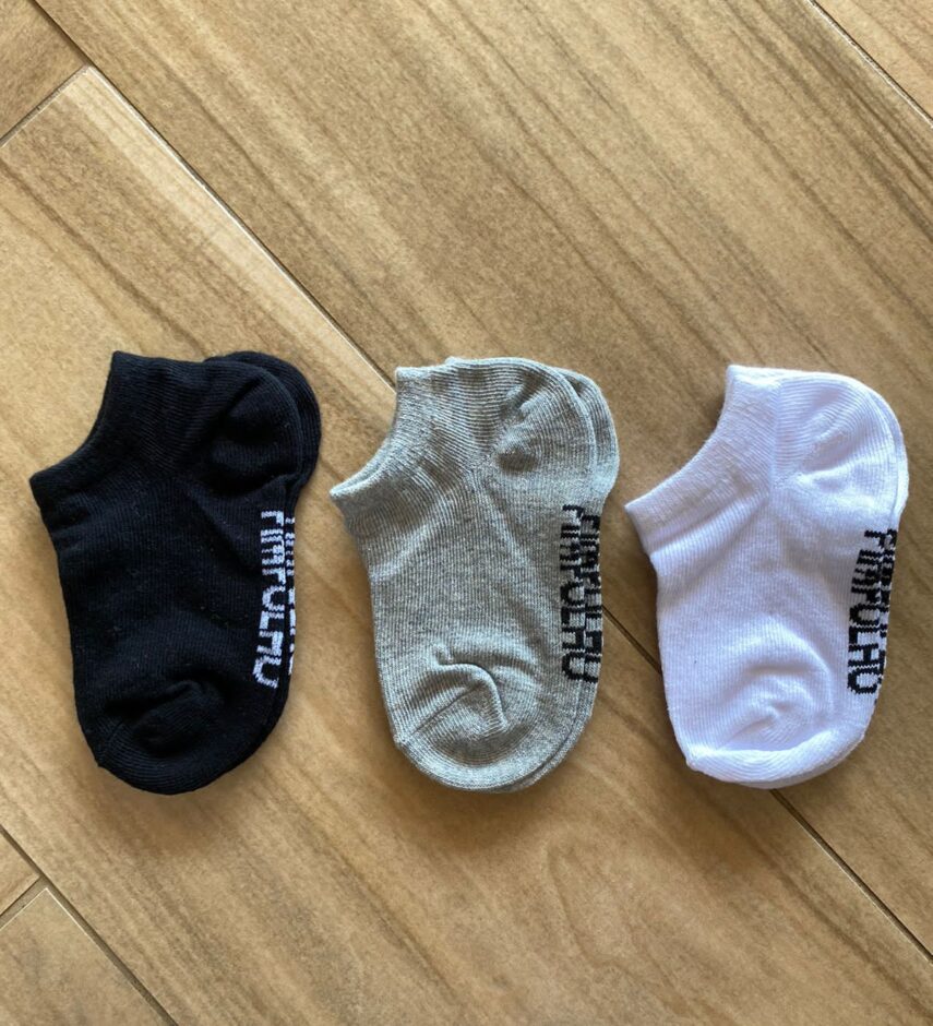 fernandaramoskids com br Kit Meia Invisível Masculina Preta, Cinza e Branca4