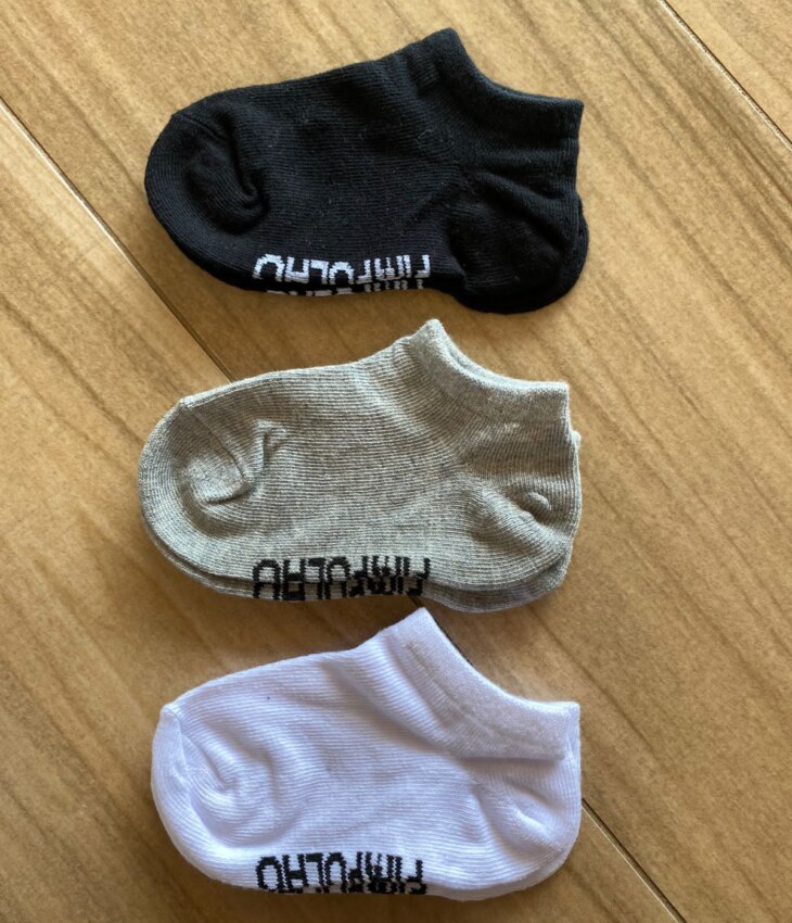 Kit Meia Invisível Masculina Preta, Cinza e Branca Fernanda Ramos Kids