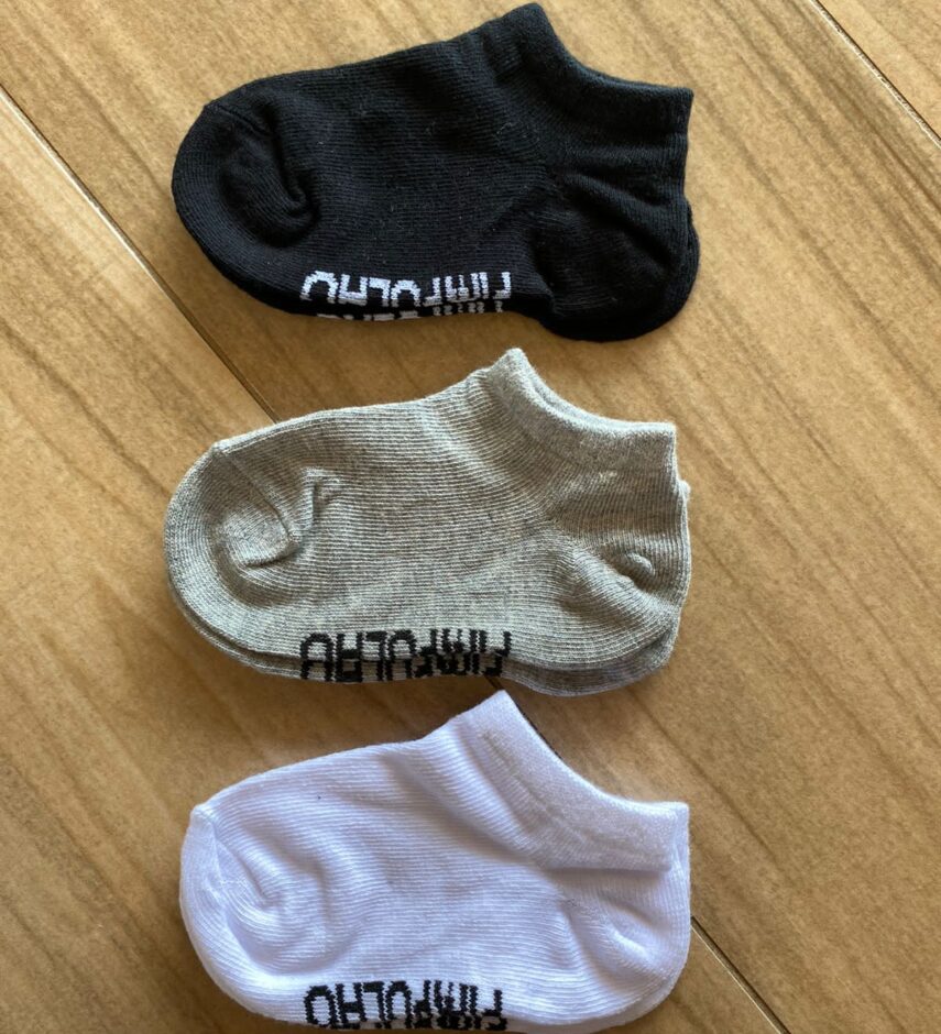Kit Meia Invisível Masculina Preta, Cinza e Branca Fernanda Ramos Kids