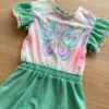 fernandaramoskids com br Macaquinho Infantil Feminino Manga Curta Verde Água Estampado1