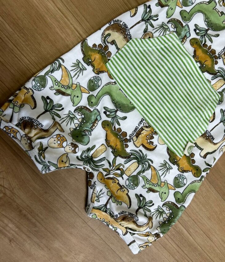 fernandaramoskids com br Macaquinho Infantil Masculino Dinossauros com Bolso Listrado2