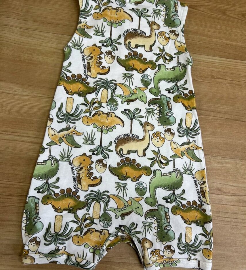 fernandaramoskids com br Macaquinho Infantil Masculino Dinossauros com Bolso Listrado3