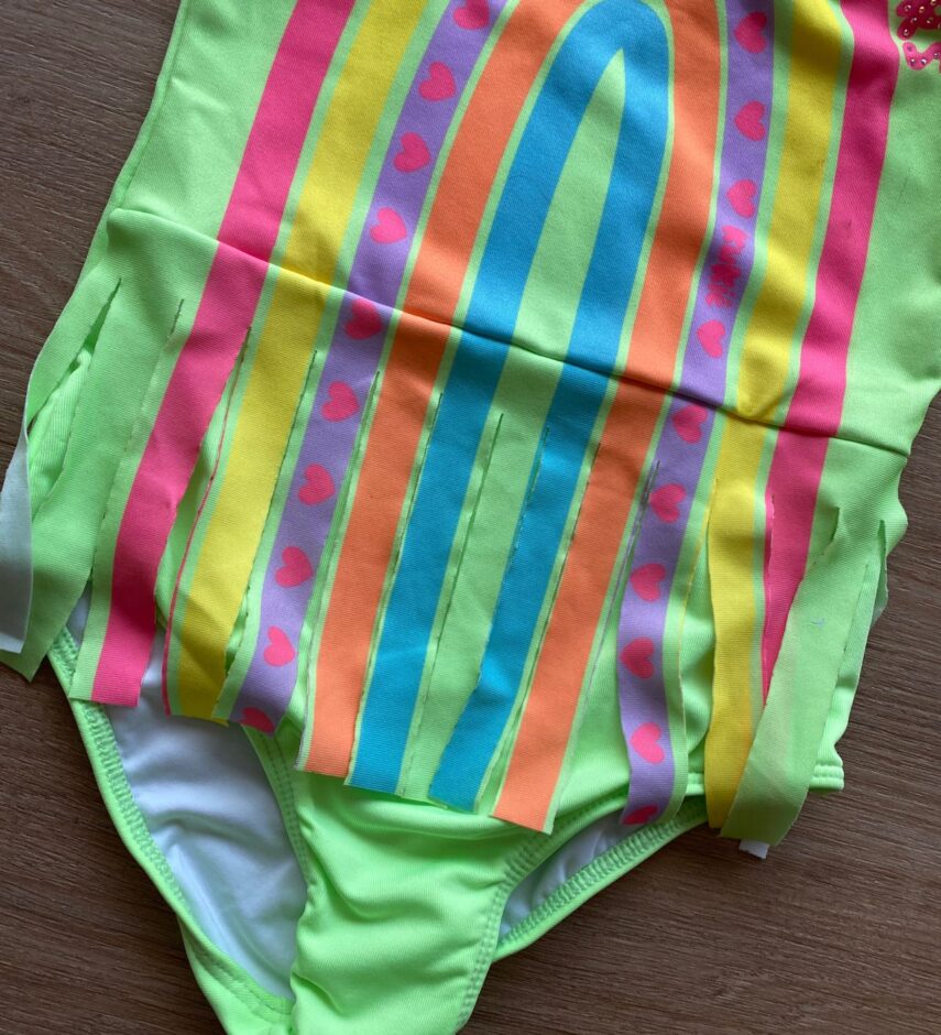 fernandaramoskids com br Maiô Regata Infantil Feminino Verde Neon Arco Íris1