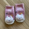 fernandaramoskids com br Meia Infantil Feminina Antiderrapante Rosé com Bichinho3