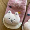 fernandaramoskids com br Meia Infantil Feminina Antiderrapante Rosé com Bichinho4