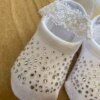 fernandaramoskids com br Meia Infantil Feminina Sapatilha Branca com Strass1