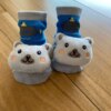 fernandaramoskids com br Meia Infantil Masculina Antiderrapante Azul com Gatinho1