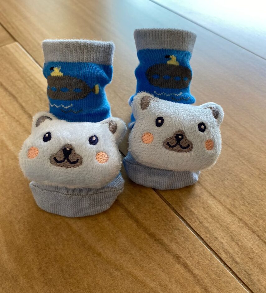 fernandaramoskids com br Meia Infantil Masculina Antiderrapante Azul com Gatinho1