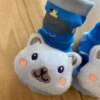 fernandaramoskids com br Meia Infantil Masculina Antiderrapante Azul com Gatinho2