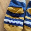 fernandaramoskids com br Meia Infantil Masculina Antiderrapante Azul com Listras Ursinho5