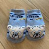 fernandaramoskids com br Meia Infantil Masculina Antiderrapante Azul com Ursinho de Óculos4
