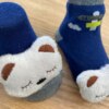 fernandaramoskids com br Meia Infantil Masculina Antiderrapante Azul Marinho com Bichinho1