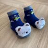 Meia Infantil Masculina Antiderrapante Azul Marinho com Bichinho Fernanda Ramos Kids