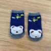 fernandaramoskids com br Meia Infantil Masculina Antiderrapante Azul Marinho com Bichinho4