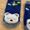fernandaramoskids com br Meia Infantil Masculina Antiderrapante Azul Marinho com Bichinho5