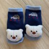 fernandaramoskids com br Meia Infantil Masculina Antiderrapante Azul Marinho com Ursinho3
